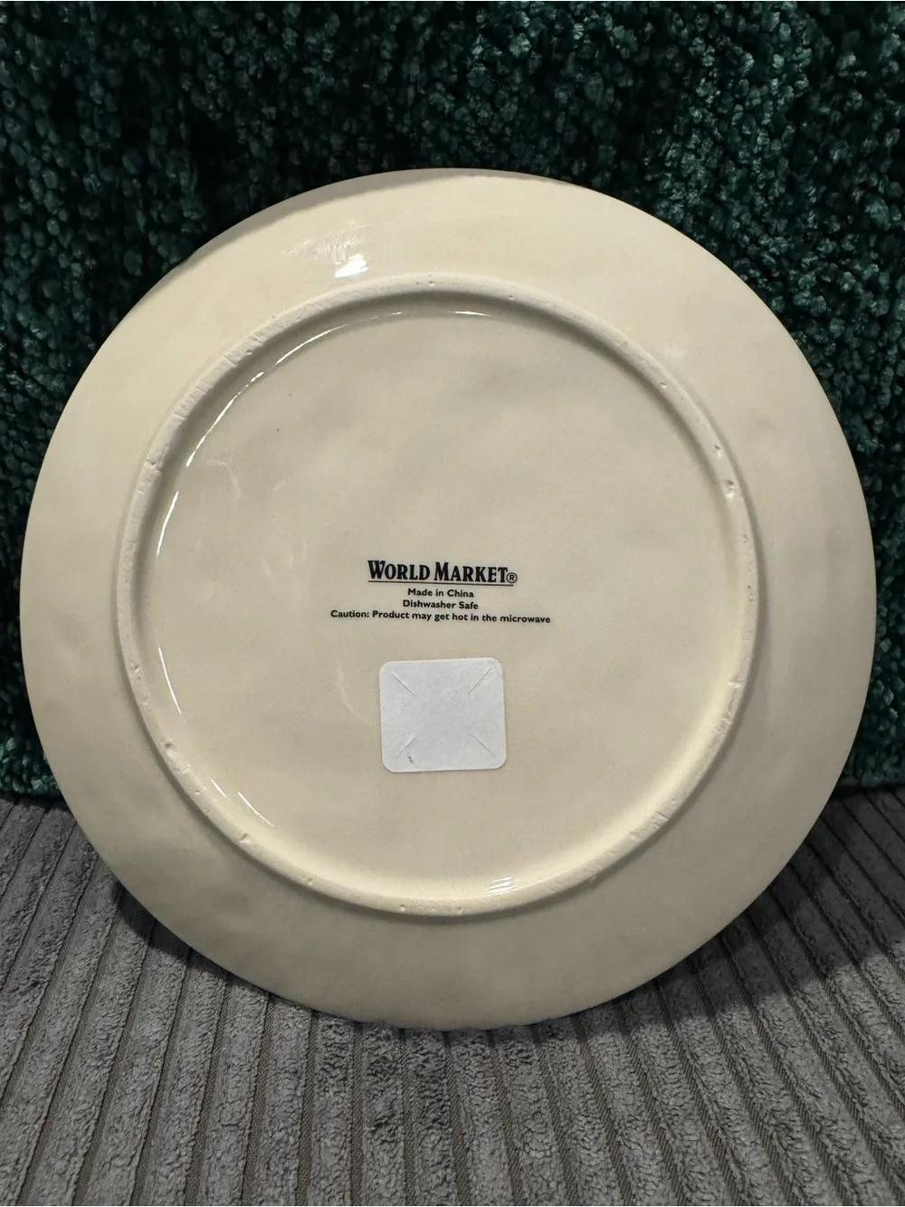 Cost Plus World Market Cactus Pattern Salad Plate in Green, Pink, Gray